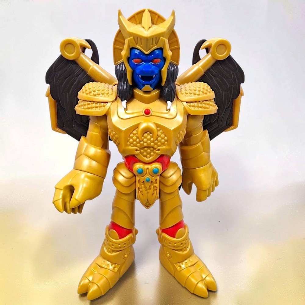 Mattel Imaginext Power Rangers Goldar Figure 2015 CJP65 Gold Armor 10.5 Inches